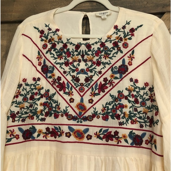 Umgee Boho Bliss Embroidered Dress Size Large - Picture 6 of 6